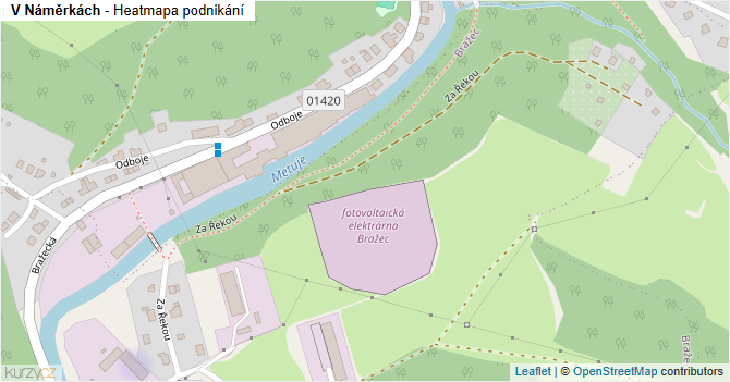 V Náměrkách - mapa podnikání