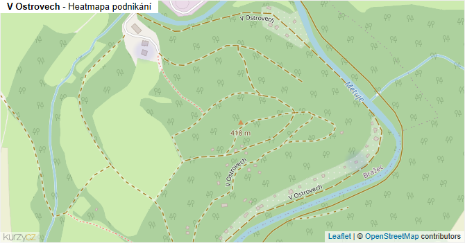 V Ostrovech - mapa podnikání