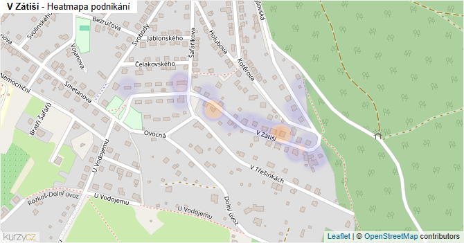 V Zátiší - mapa podnikání