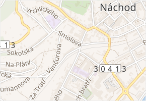 Vinohrady v obci Náchod - mapa ulice