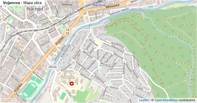 Vojanova - mapa ulice