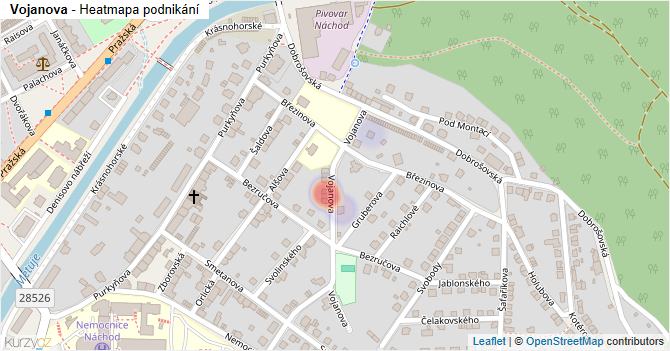 Vojanova - mapa podnikání