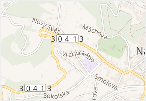 Vrchlického v obci Náchod - mapa ulice
