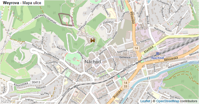 Weyrova - mapa ulice