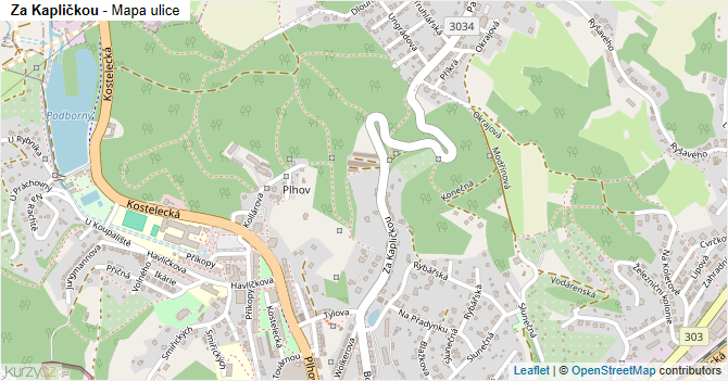 Za Kapličkou - mapa ulice