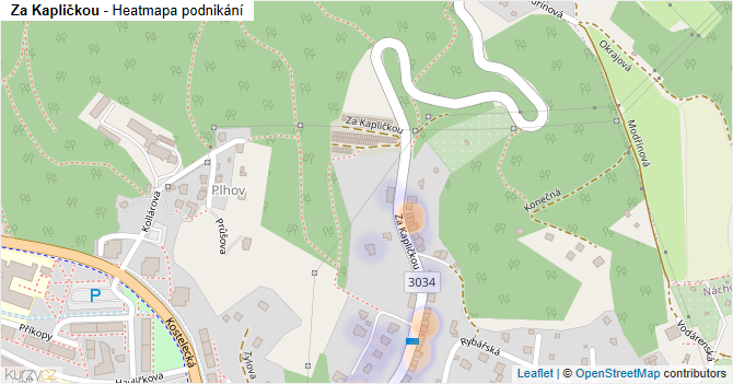 Za Kapličkou - mapa podnikání