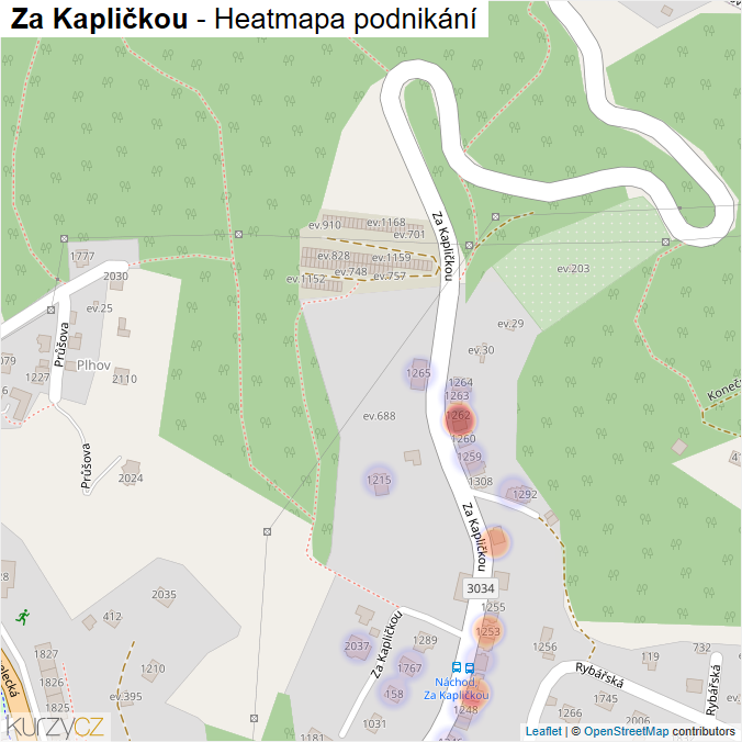 Mapa Za Kapličkou - Firmy v ulici.