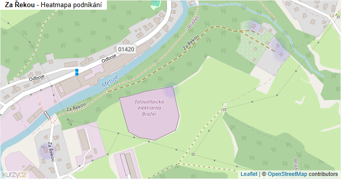 Za Řekou - mapa podnikání