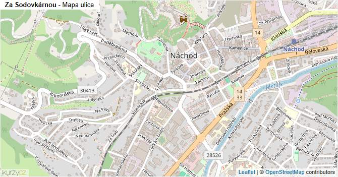 Za Sodovkárnou - mapa ulice