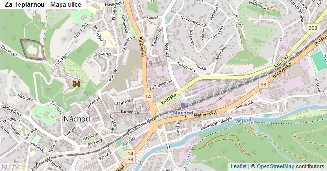 Za Teplárnou - mapa ulice