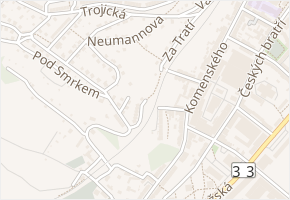 Za Tratí v obci Náchod - mapa ulice