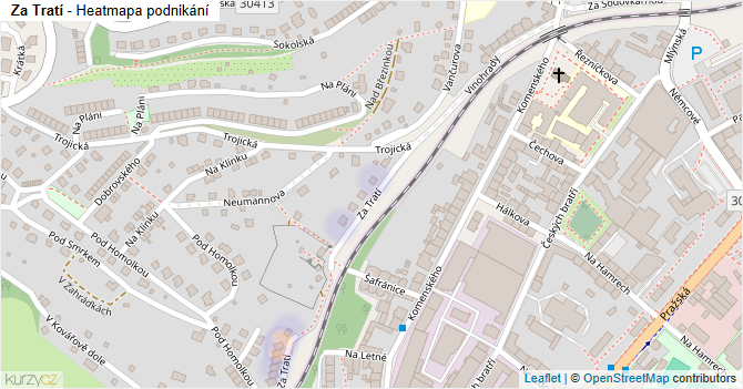 Za Tratí - mapa podnikání