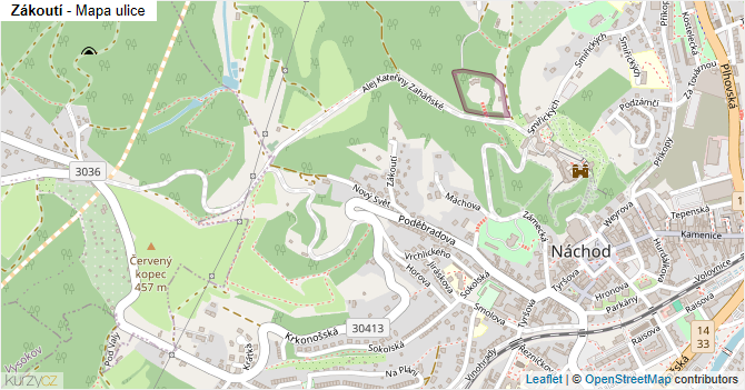 Zákoutí - mapa ulice