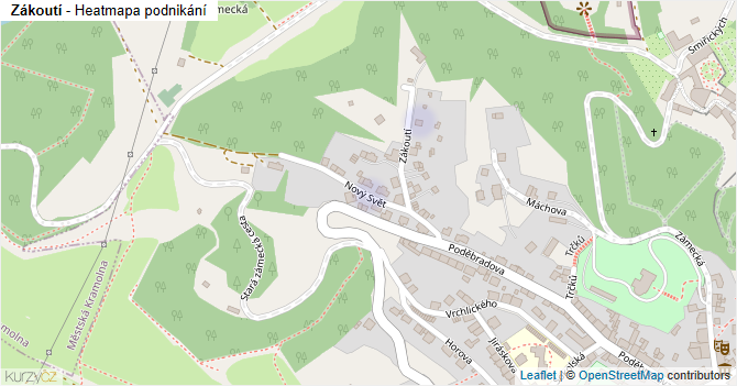Zákoutí - mapa podnikání