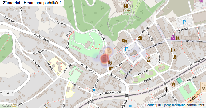 Zámecká - mapa podnikání