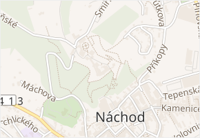 Zámek v obci Náchod - mapa ulice