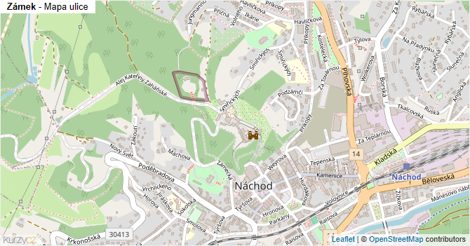 Zámek - mapa ulice