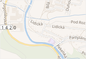 Zářeční v obci Náchod - mapa ulice