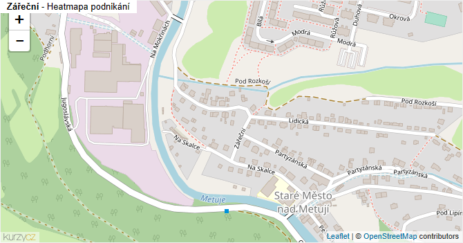 Zářeční - mapa podnikání