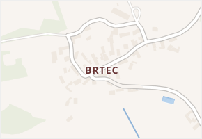 Brtec v obci Nadějkov - mapa části obce