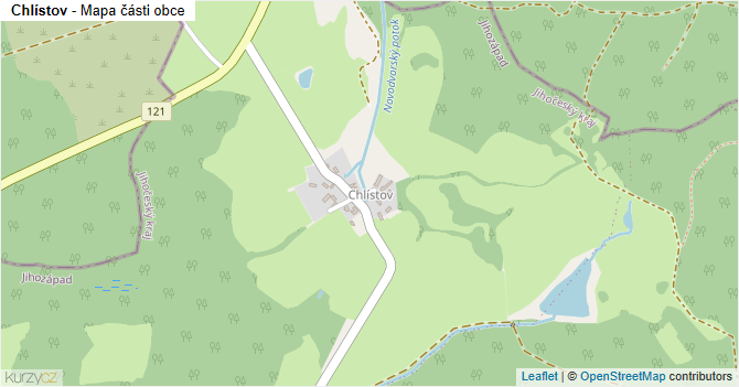 Chlístov - mapa části obce