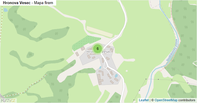 Hronova Vesec - mapa firem