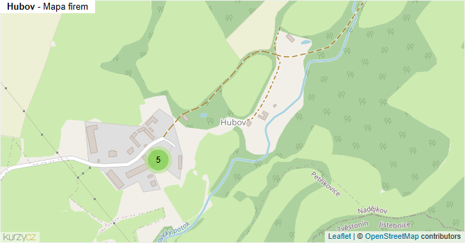 Hubov - mapa firem