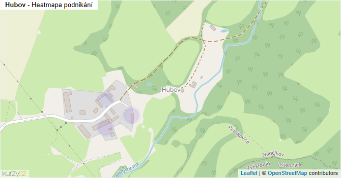 Hubov - mapa podnikání