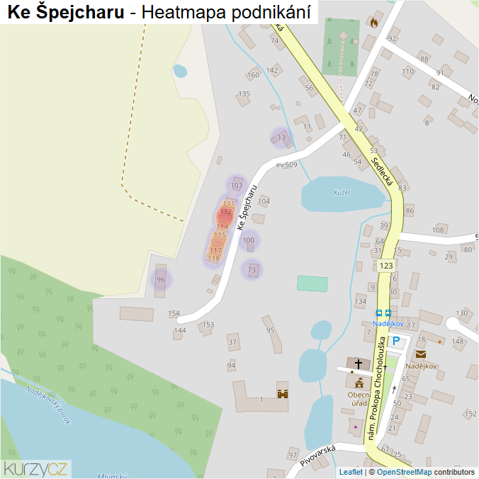 Mapa Ke Špejcharu - Firmy v ulici.