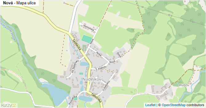 Nová - mapa ulice