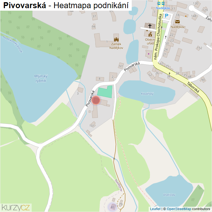 Mapa Pivovarská - Firmy v ulici.