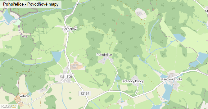 Pohořelice - záplavové mapy stoleté vody
