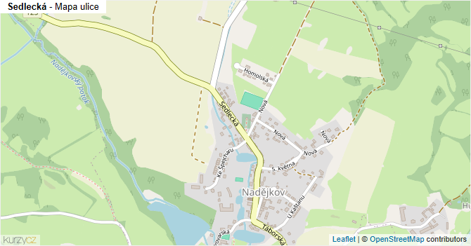 Sedlecká - mapa ulice