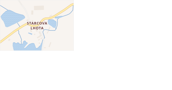 Starcova Lhota v obci Nadějkov - mapa části obce
