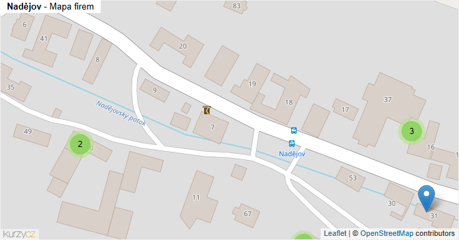 Nadějov - mapa firem