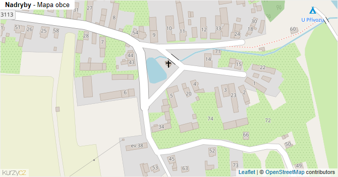 Nadryby - mapa obce