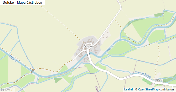 Dolsko - mapa části obce
