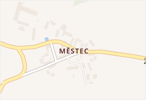 Městec v obci Nahořany - mapa části obce