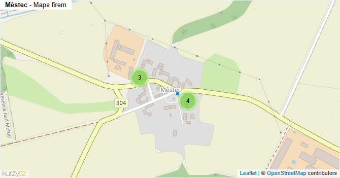 Městec - mapa firem