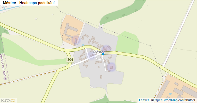 Městec - mapa podnikání