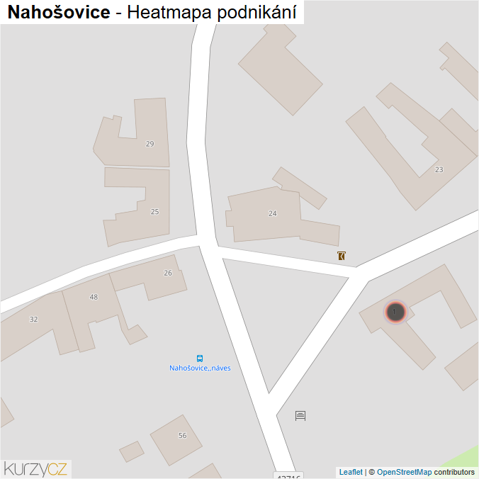 Mapa Nahošovice - Firmy v obci.