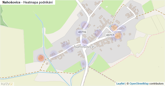 Nahošovice - mapa podnikání
