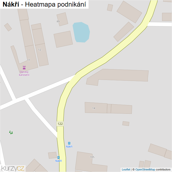 Mapa Nákří - Firmy v obci.