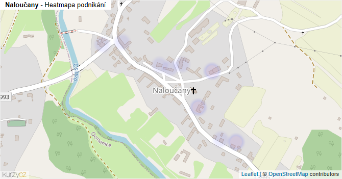 Naloučany - mapa podnikání