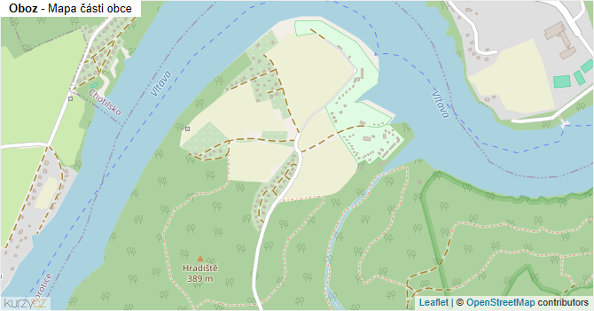 Oboz - mapa části obce