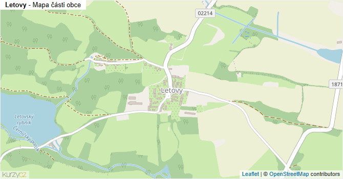 Letovy - mapa části obce