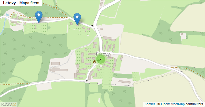 Letovy - mapa firem