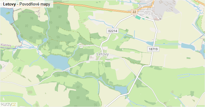Letovy - záplavové mapy stoleté vody
