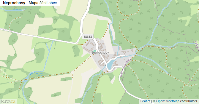 Neprochovy - mapa části obce