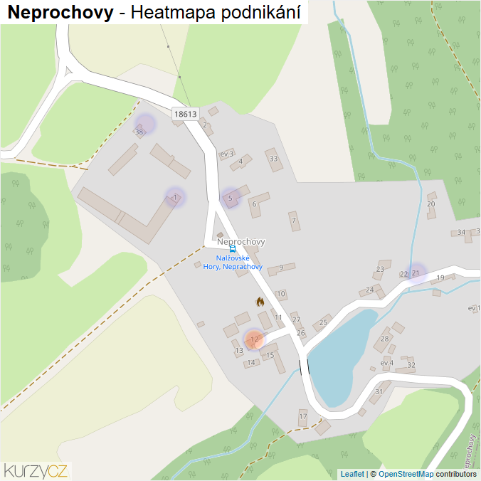 Mapa Neprochovy - Firmy v části obce.